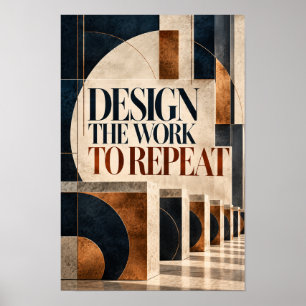 Ontwerp het Werk om te Herhalen Abstracte Geometri Poster