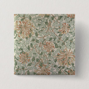 Ontwerp 'Honeysuckle II' Vierkante Button 5,1 Cm
