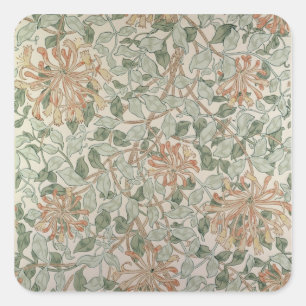 Ontwerp 'Honeysuckle II' Vierkante Sticker