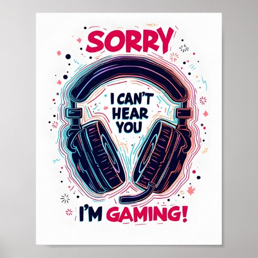 Ontwerp hoofdtelefoon voor games poster (Voorkant)