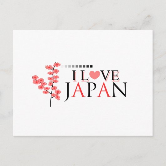 Ontwerp "I love Japan" voor Japan Lovers Briefkaart (Voorkant)