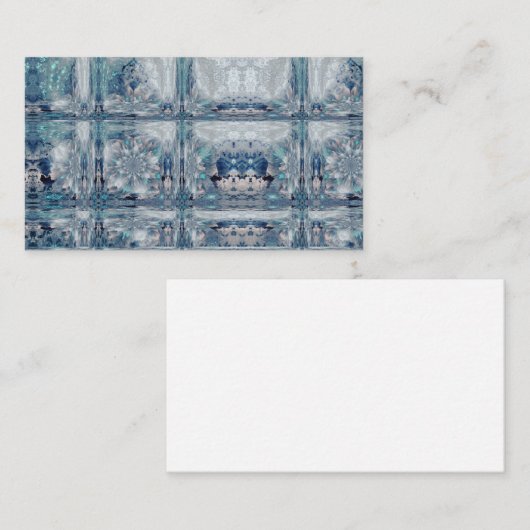 Ontwerp Ice Cube Blue Winter Print Pattern Visitekaartje (Voorkant / Achterkant)