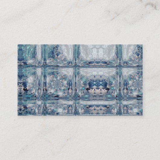 Ontwerp Ice Cube Blue Winter Print Pattern Visitekaartje (Voorkant)