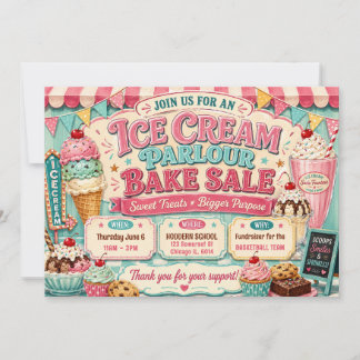 Ontwerp ijszaak bakverkoop kaart