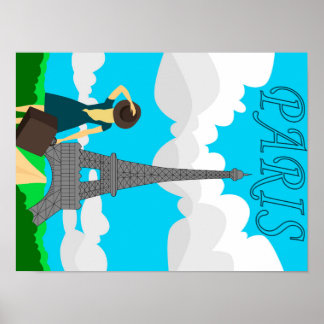 Ontwerp in de retro-stijl Parijs Poster