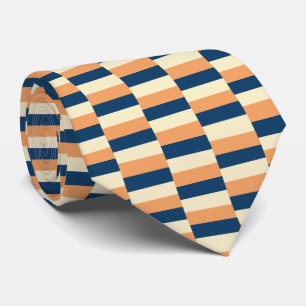 Ontwerp in drie kleuren (blauw, geel, terracotta) stropdas