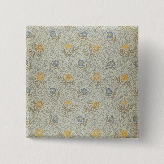 Ontwerp in poedervorm (textiel) vierkante button 5,1 cm (Voorkant)