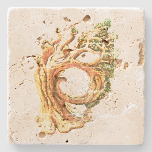Ontwerp in Stone Coaster-stijl Stenen Onderzetter (Voorkant)
