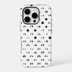 Ontwerp in zwart-wit iPhone 16 pro hoesje