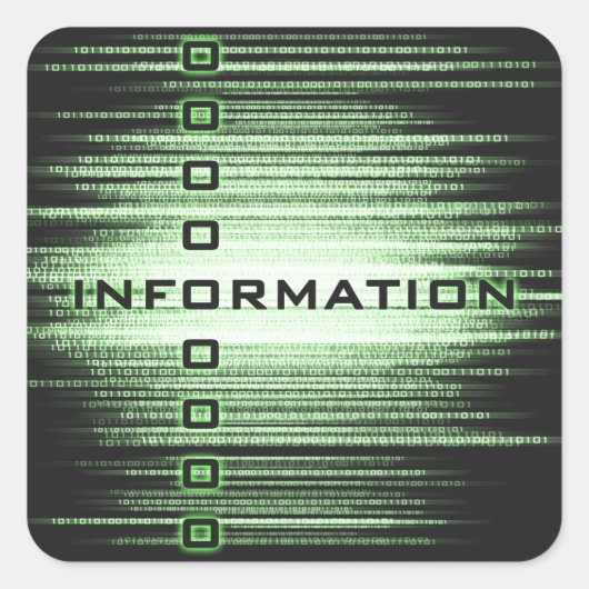 Ontwerp informatietekst vierkante sticker (Voorkant)