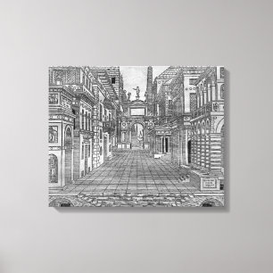 Ontwerp instellen voor een tragische scène canvas afdruk