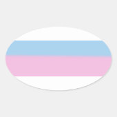 ONTWERP INTERSEX PRIDE STRIPES OVALE STICKER (Voorkant)