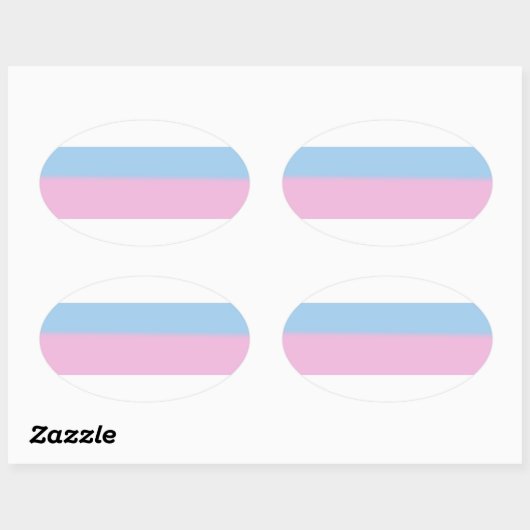 ONTWERP INTERSEX PRIDE STRIPES OVALE STICKER (Vel)