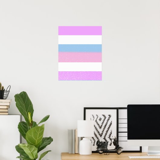 ONTWERP INTERSEX PRIDE STRIPES POSTER (Thuiskantoor)