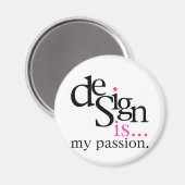 Ontwerp is... (roze) magneet (Voorkant / Achterkant)
