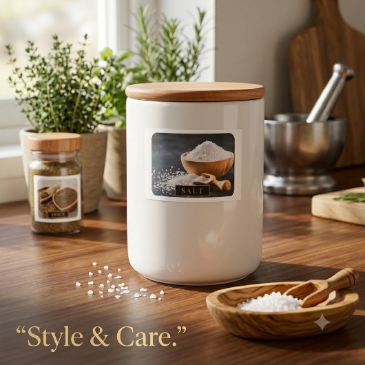 Ontwerp je droom - 3x2 SALT containerlabel Voedselcontainer Etiket