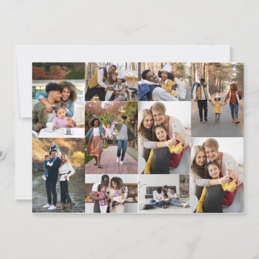 Ontwerp Je Eigen 10 Foto Collage Kaart (Voorkant)