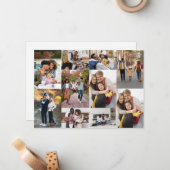 Ontwerp Je Eigen 10 Foto Collage Notitiekaartje (Voorkant / Achterkant in situ)