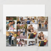 Ontwerp Je Eigen 10 Foto Collage Notitiekaartje (Voorkant / Achterkant)