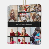 Ontwerp je eigen 10 foto collage Poster Keramisch Ornament (Links)