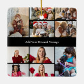 Ontwerp je eigen 10 foto collage Poster Keramisch Ornament (Achterkant)