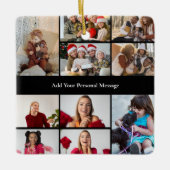 Ontwerp je eigen 10 foto collage Poster Keramisch Ornament (Voorkant)