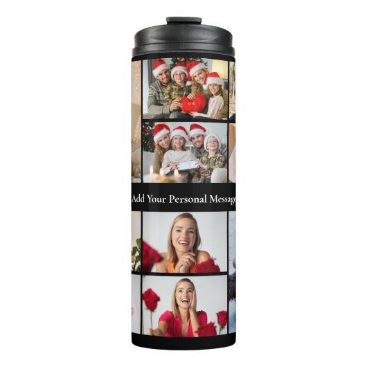 Ontwerp je eigen 10 foto collage Poster Thermosbeker (Voorkant)