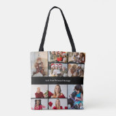 Ontwerp je eigen 10 foto collage Poster Tote Bag (Achterkant)