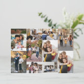 Ontwerp je eigen 10 fotocollage aankondiging (Staand voorkant)