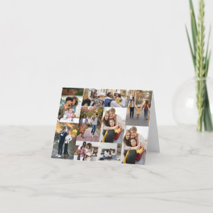 Ontwerp je eigen 10 fotocollage bedankkaart