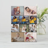 Ontwerp je eigen 10 fotocollage bedankkaart (Staand voorkant)