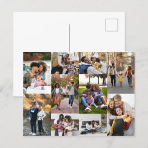 Ontwerp je eigen 10 fotocollage briefkaart