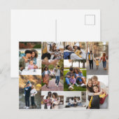 Ontwerp je eigen 10 fotocollage briefkaart (Voorkant / Achterkant)