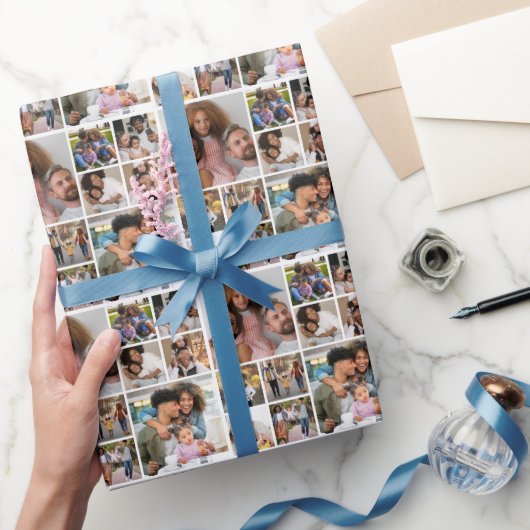 Ontwerp je eigen 10 fotocollage cadeaupapier (Geschenken)