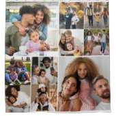 Ontwerp je eigen 10 fotocollage douchegordijn (Voorkant)