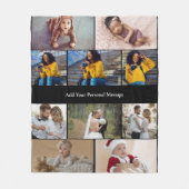 Ontwerp je eigen 10 fotocollage fleece deken (Voorkant)