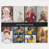 Ontwerp je eigen 10 fotocollage fleece deken (Voorkant (Horizontaal))