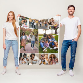 Ontwerp je eigen 10 fotocollage fleece deken