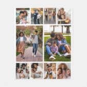 Ontwerp je eigen 10 fotocollage fleece deken (Voorkant)