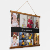 Ontwerp je eigen 10 fotocollage hangend wandkleed (Gebogen)