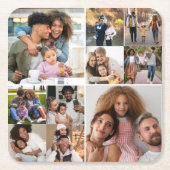 Ontwerp je eigen 10 fotocollage kartonnen onderzetters (Voorkant)