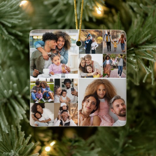 Ontwerp je eigen 10 fotocollage keramisch ornament (Boom)