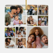 Ontwerp je eigen 10 fotocollage keramisch ornament (Achterkant)