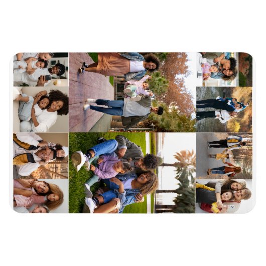 Ontwerp je eigen 10 fotocollage magneet (Horizontaal)