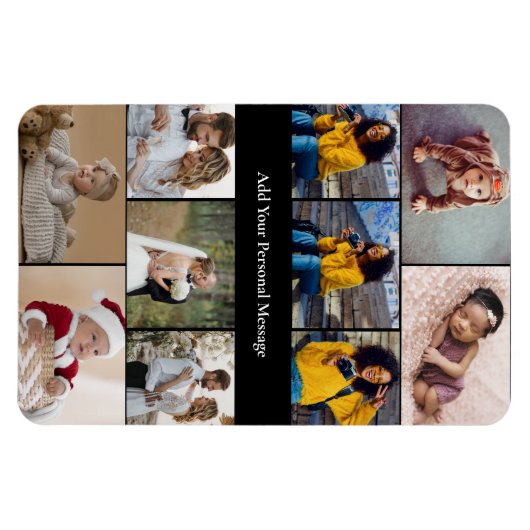 Ontwerp je eigen 10 fotocollage magneet (Horizontaal)