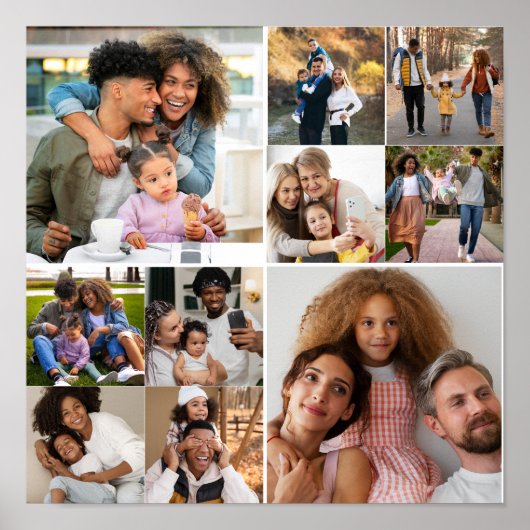 Ontwerp je eigen 10 fotocollage poster (Voorkant)