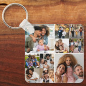 Ontwerp je eigen 10 fotocollage sleutelhanger (Voorkant)