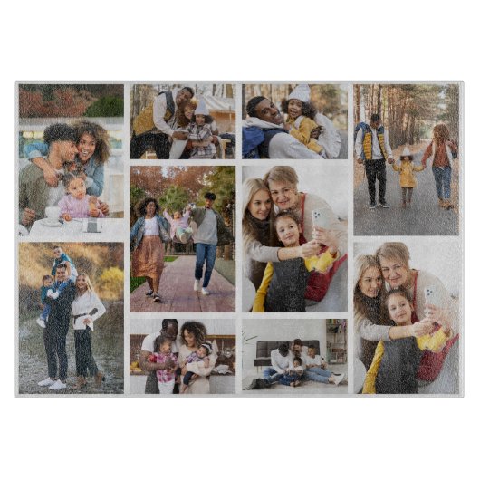 Ontwerp je eigen 10 fotocollage snijplank (Voorkant)