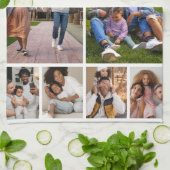 Ontwerp je eigen 10 fotocollage theedoek (Gevouwen)