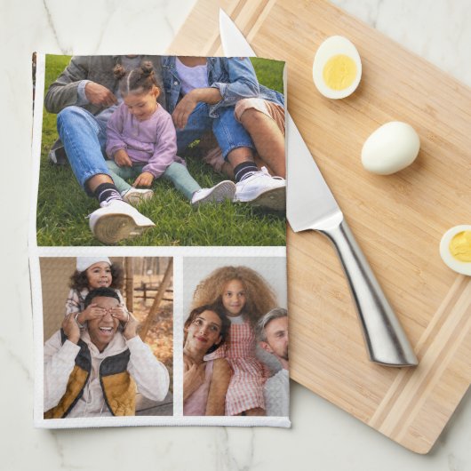 Ontwerp je eigen 10 fotocollage theedoek (Quarter Fold)